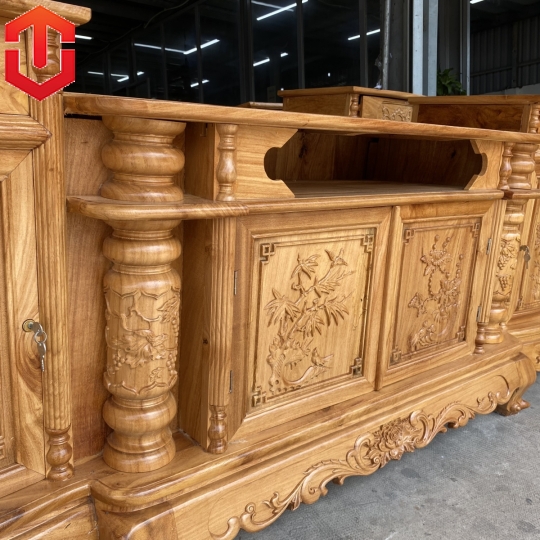 KỆ CỘT NHO GÕ ĐỎ 2M2