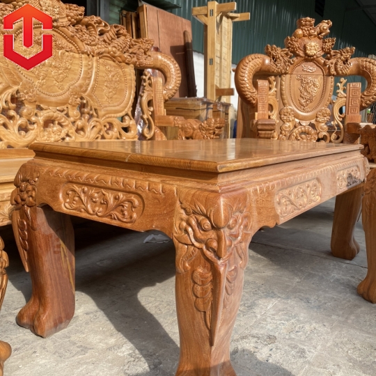 SALON RỒNG KHUỲNH GÕ ĐỎ C12 - CAO CẤP