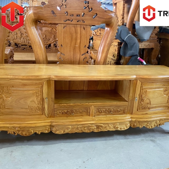 KỆ LUY HOÀNG GIA GÕ ĐỎ 2M