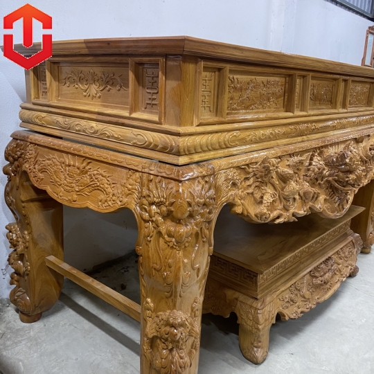 SẬP THỜ RỒNG GÕ ĐỎ CHÂN 18
