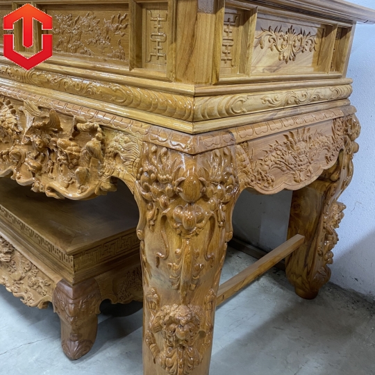 SẬP THỜ RỒNG GÕ ĐỎ CHÂN 18