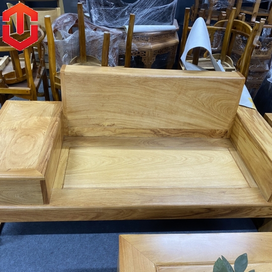 SOFA 2 VĂNG CHÂN CHOÃI GÕ ĐỎ 