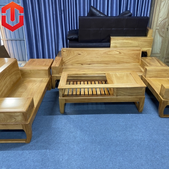 SOFA 2 VĂNG CHÂN CHOÃI GÕ ĐỎ 