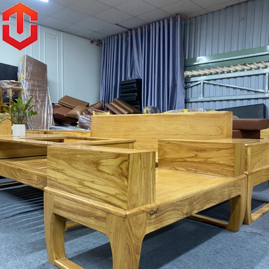 SOFA 2 VĂNG CHÂN CHOÃI GÕ ĐỎ 