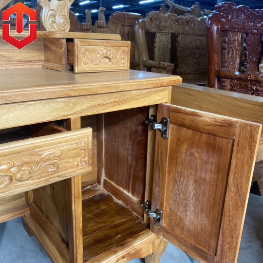 BÀN PHẤN MẪU TIM GÕ ĐỎ 1M1