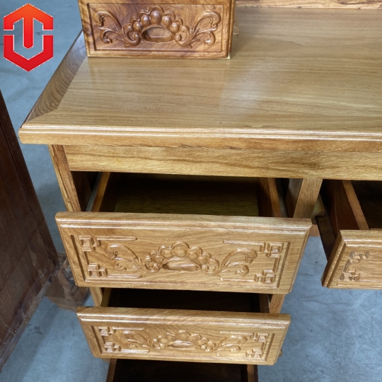 BÀN PHẤN MẪU TIM GÕ ĐỎ 1M1