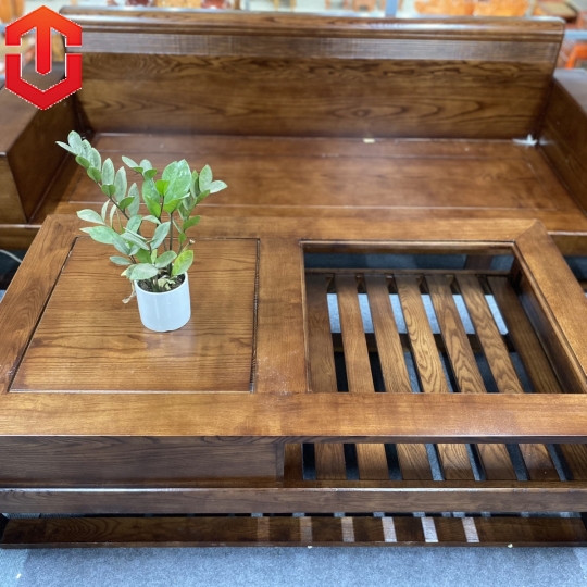 SOFA 2 VĂNG ĐÙI GÀ SỒI MÀU ÓC CHÓ - VẾ TRÁI