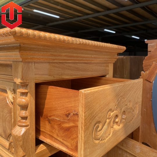 TỦ THỜ BỤNG PHỆ TRƠN GÕ ĐỎ 1M97 - TỦ THỜ GÕ ĐỎ CAO CẤP 