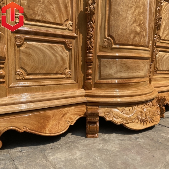 TỦ THỜ BỤNG PHỆ TRƠN GÕ ĐỎ 1M97 - TỦ THỜ GÕ ĐỎ CAO CẤP 
