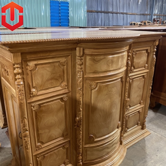 TỦ THỜ BỤNG PHỆ TRƠN GÕ ĐỎ 1M8 - CAO CẤP 