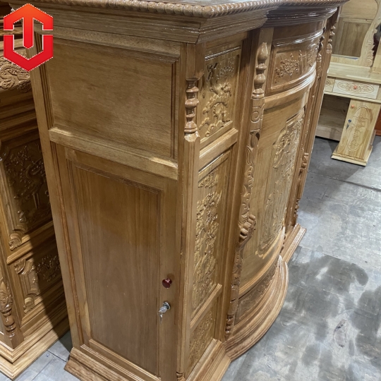 TỦ THỜ CĂM FA 1M47 CHẠM TAM ĐA
