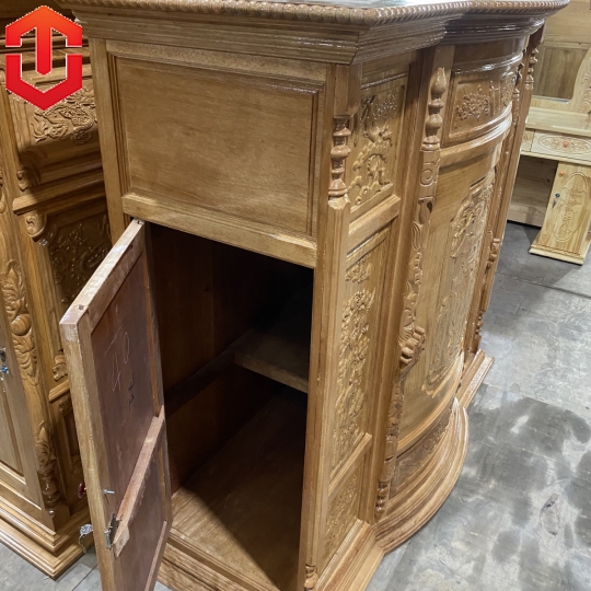 TỦ THỜ CĂM FA 1M47 CHẠM TAM ĐA