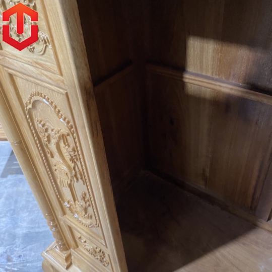 TỦ THỜ CHẠM TAM ĐA GÕ ĐỎ 1M27