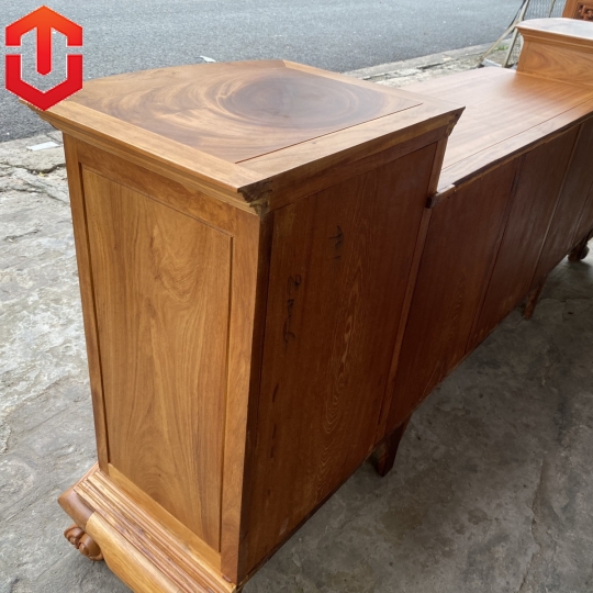 KỆ TIVI CỘT LÕM 2M6 GÕ ĐỎ