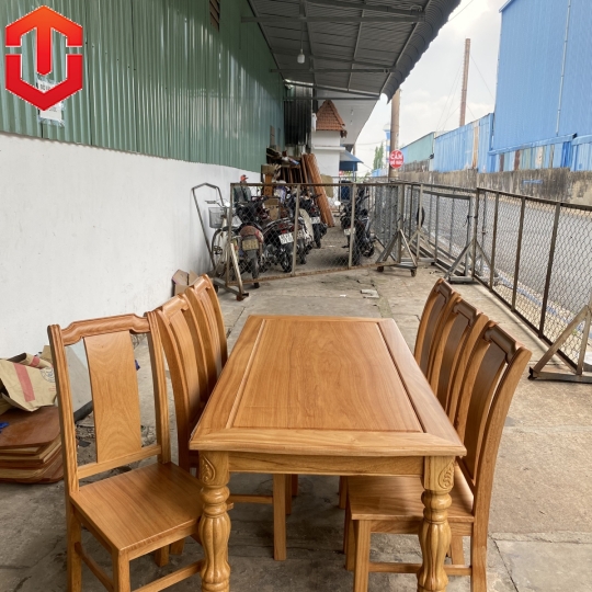 BÀN ĂN CHÂN TIỆN GÕ ĐỎ