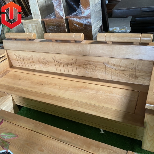 SOFA GÓC XÍCH XE TĂNG SỒI LAU MÀU HƯƠNG 