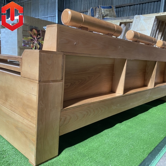 SOFA GÓC XÍCH XE TĂNG SỒI LAU MÀU HƯƠNG 