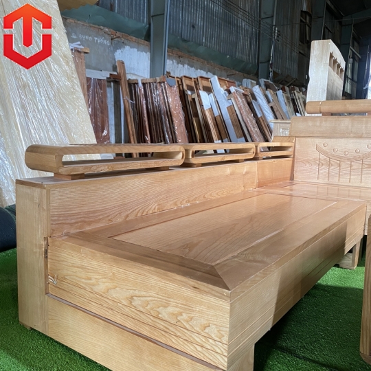 SOFA GÓC XÍCH XE TĂNG SỒI LAU MÀU HƯƠNG 