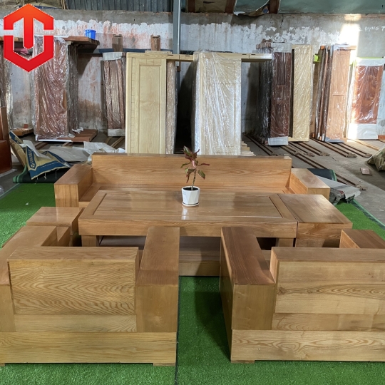 SOFA ĐỐI HỘP SỒI LAU MÀU HƯƠNG VÀNG 
