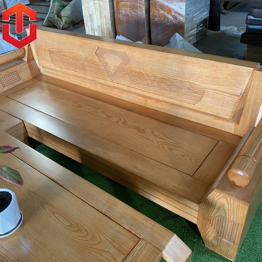 SOFA GÓC KIM CƯƠNG SỒI LAU MÀU HƯƠNG VÀNG 