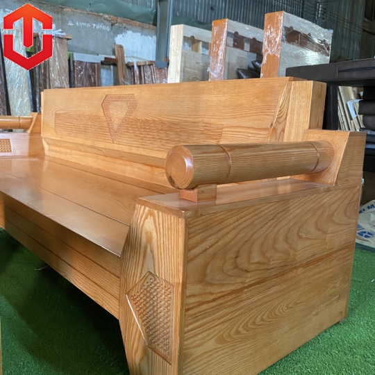SOFA GÓC KIM CƯƠNG SỒI LAU MÀU HƯƠNG VÀNG 