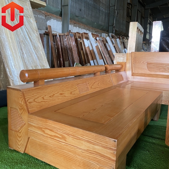 SOFA GÓC KIM CƯƠNG SỒI LAU MÀU HƯƠNG VÀNG 