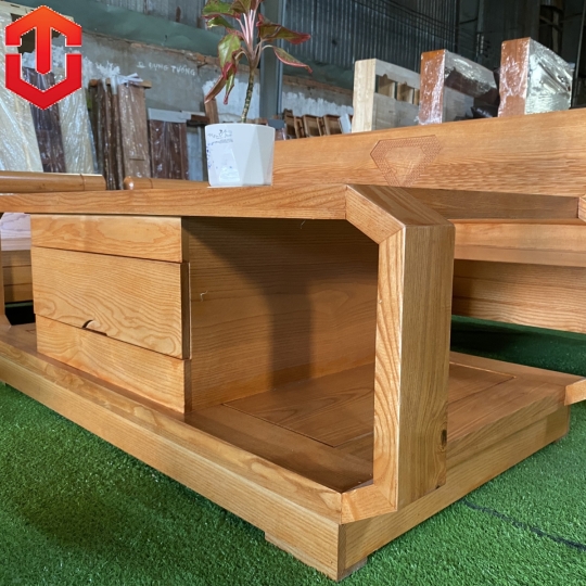 SOFA GÓC KIM CƯƠNG SỒI LAU MÀU HƯƠNG VÀNG 