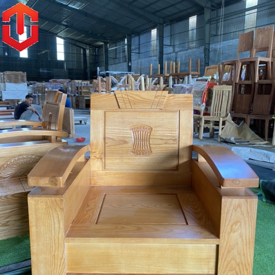 SALON THÙNG QUẠT ĐỐI SỒI LAU MÀU HƯƠNG VÀNG 
