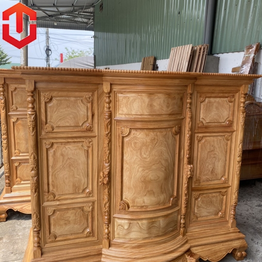 TỦ THỜ BỤNG PHỆ TRƠN GÕ ĐỎ 1M8
