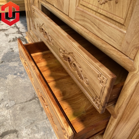 TỦ ÁO NỮ HOÀNG GÕ ĐỎ 4 CÁNH 2M