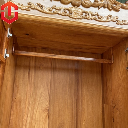 TỦ ÁO NỮ HOÀNG GÕ ĐỎ 4 CÁNH 2M