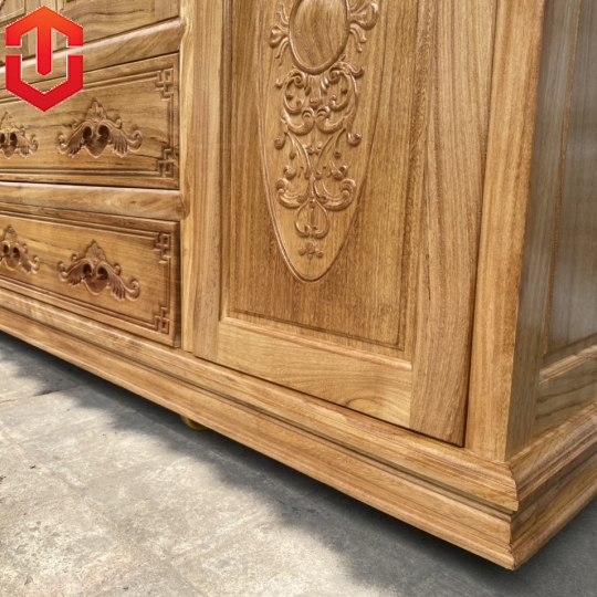 TỦ ÁO NỮ HOÀNG GÕ ĐỎ 4 CÁNH 2M