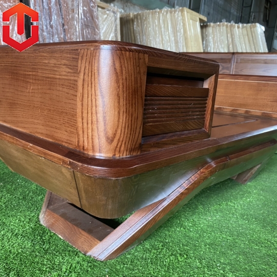 SOFA GÓC CHÂN THUYỀN SỒI LAU MÀU ÓC CHÓ VẾ TRÁI