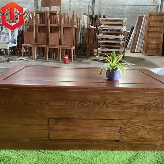SOFA GÓC CHÂN THUYỀN SỒI LAU MÀU ÓC CHÓ VẾ TRÁI