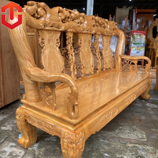 SALON ĐÀO TAY CONG CỘT 12 6 MÓN GÕ ĐỎ