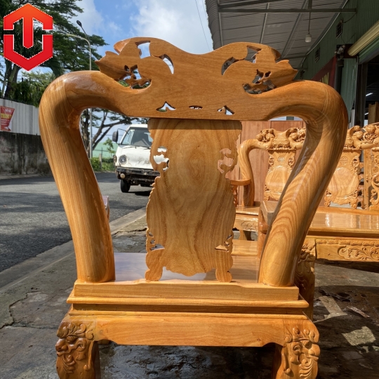 SALON ĐÀO TAY CONG CỘT 12 6 MÓN GÕ ĐỎ