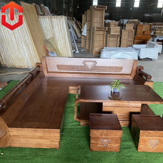 SOFA GÓC KIM CƯƠNG SỒI LAU MÀU ÓC CHÓ