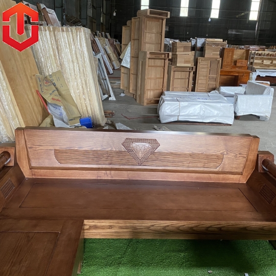SOFA GÓC KIM CƯƠNG SỒI LAU MÀU ÓC CHÓ
