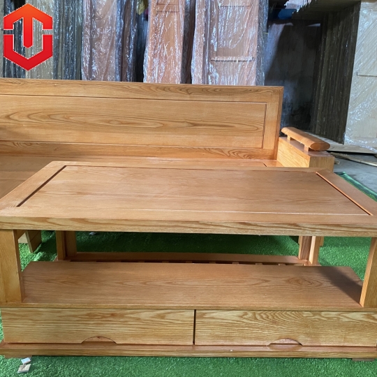 SOFA GÓC NHỎ TỰA TRƠN SỒI LAU MÀU HƯƠNG VÀNG 2MX1M8