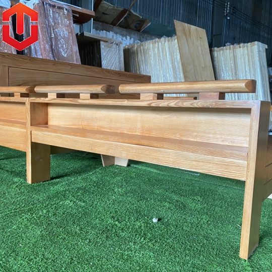 SOFA GÓC NHỎ TỰA TRƠN SỒI LAU MÀU HƯƠNG VÀNG 2MX1M8