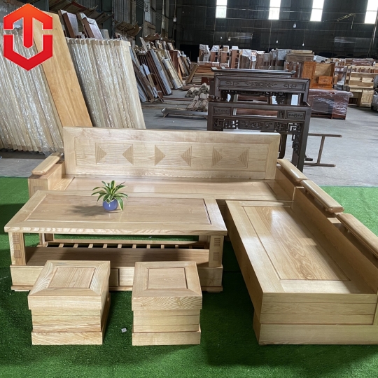 SOFA GÓC NHỎ TO SỒI 2M3 x 2M MÀU TỰ NHIÊN 