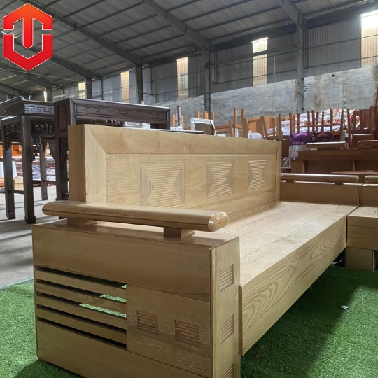 SOFA GÓC NHỎ TO SỒI 2M3 x 2M MÀU TỰ NHIÊN 