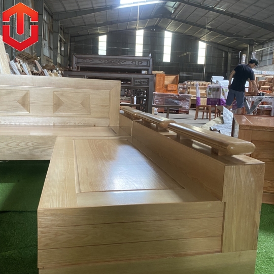 SOFA GÓC NHỎ TO SỒI 2M3 x 2M MÀU TỰ NHIÊN 