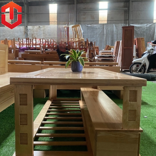 SOFA GÓC NHỎ TO SỒI 2M3 x 2M MÀU TỰ NHIÊN 