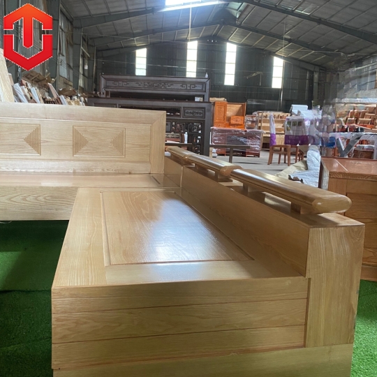 SOFA GÓC NHỎ TO SỒI 2M3 x 2M MÀU TỰ NHIÊN 