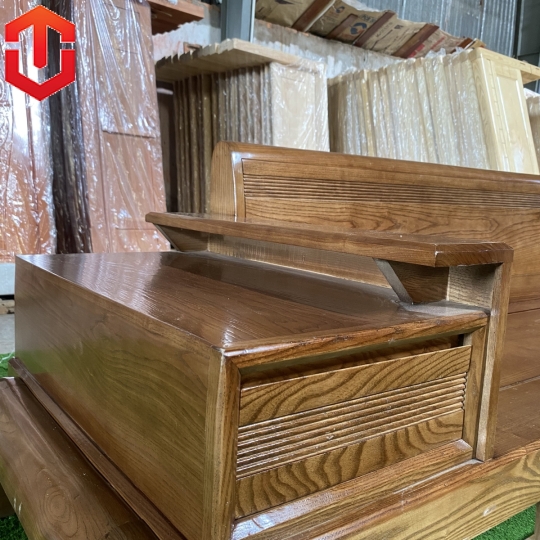 SOFA GÓC ĐÙI GÀ SỒI LAU MÀU ÓC CHÓ - VẾ PHẢI