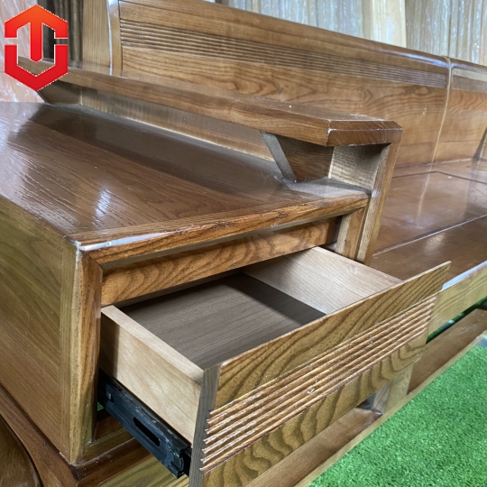 SOFA GÓC ĐÙI GÀ SỒI LAU MÀU ÓC CHÓ - VẾ PHẢI