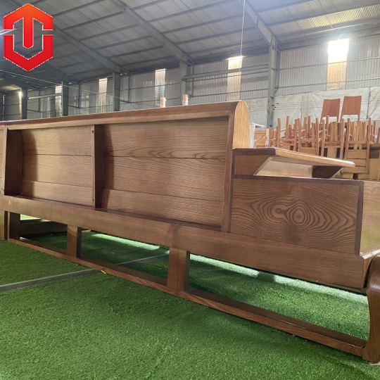 SOFA GÓC ĐÙI GÀ SỒI LAU MÀU ÓC CHÓ - VẾ PHẢI