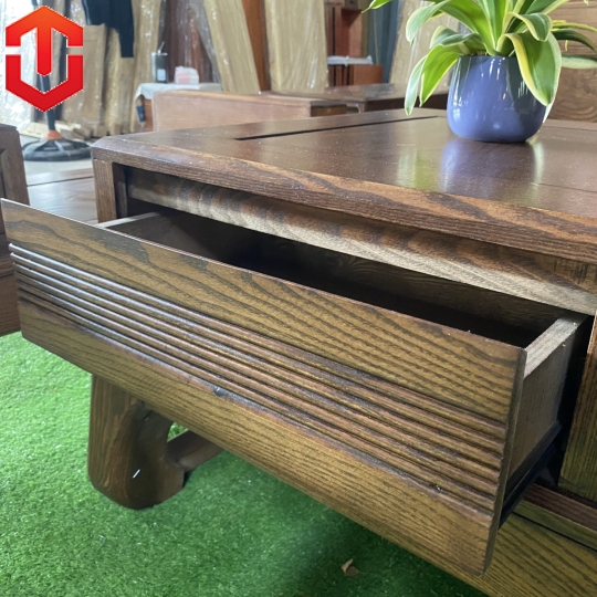 SOFA GÓC CHÂN CHOÃI SỒI LAU MÀU ÓC CHÓ - VẾ PHẢI