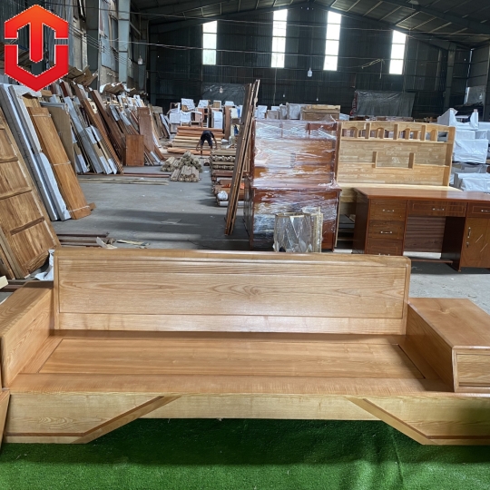 SOFA 2 VĂNG THUYỀN SỒI LAU MÀU HƯƠNG VÀNG - VẾ TRÁI